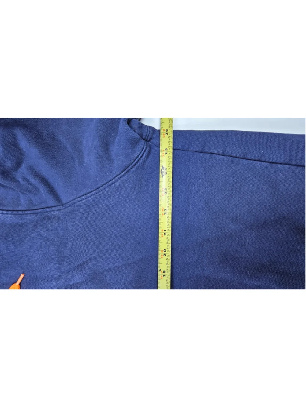 The North Face Men’s Navy Blue Orange Lined Embroidered Logo Hoodie XL